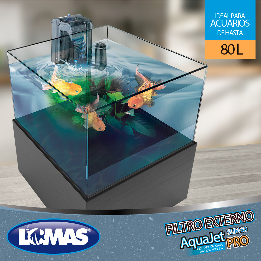 Foto 2 | Filtro de Cascada Aquajet Slim Pro 80 Lomas FL8883 color Gris para Peceras y Acuarios para 80 L