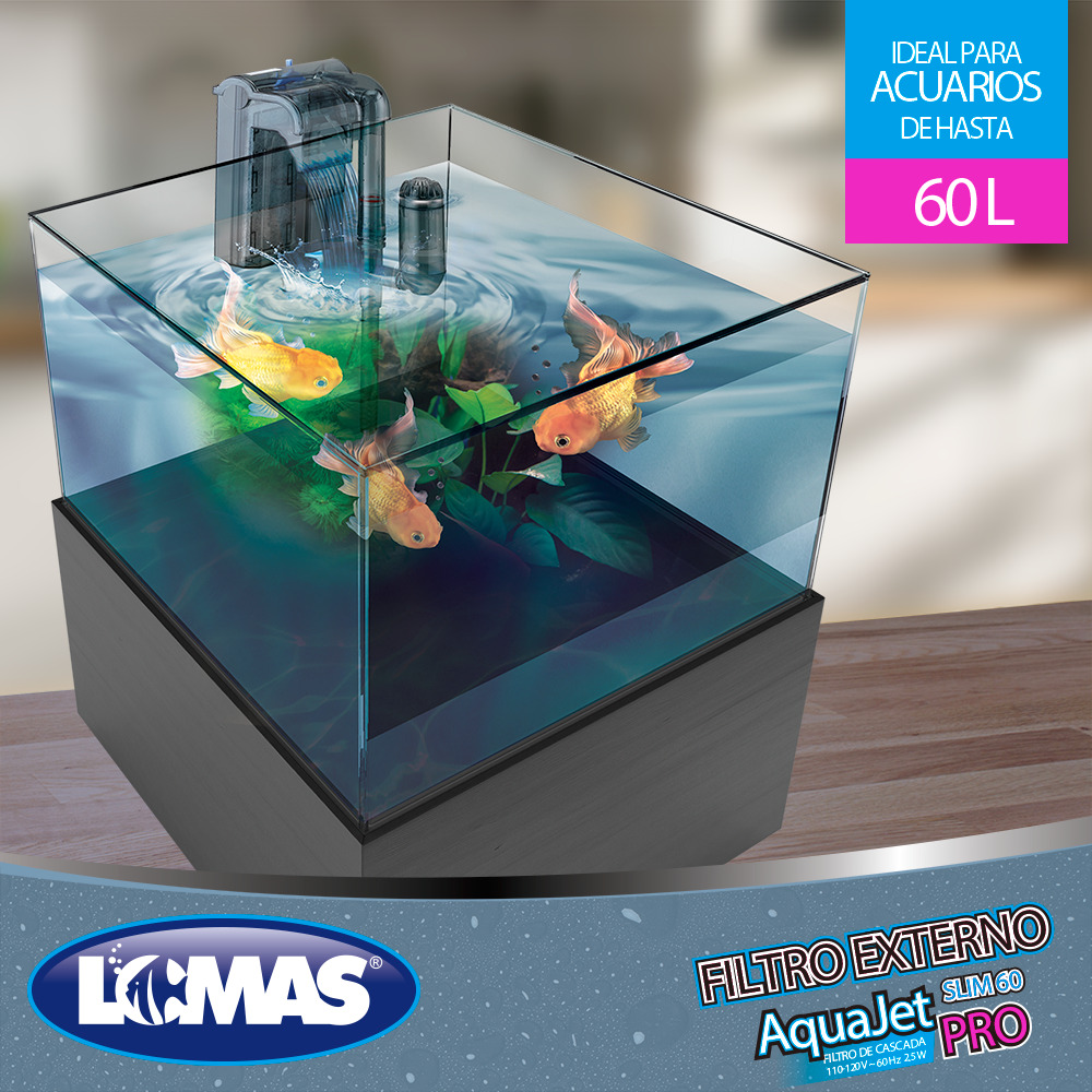 Foto 4 pulgar | Filtro Externo Aquajet Slim Pro Lomas FL8882 color Gris de 60 L para Acuarios y Peceras