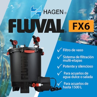 Foto 3 | Filtro Fluval Hagen FX6 HA219 color Negro para Acuarios de Hasta 400 Galones