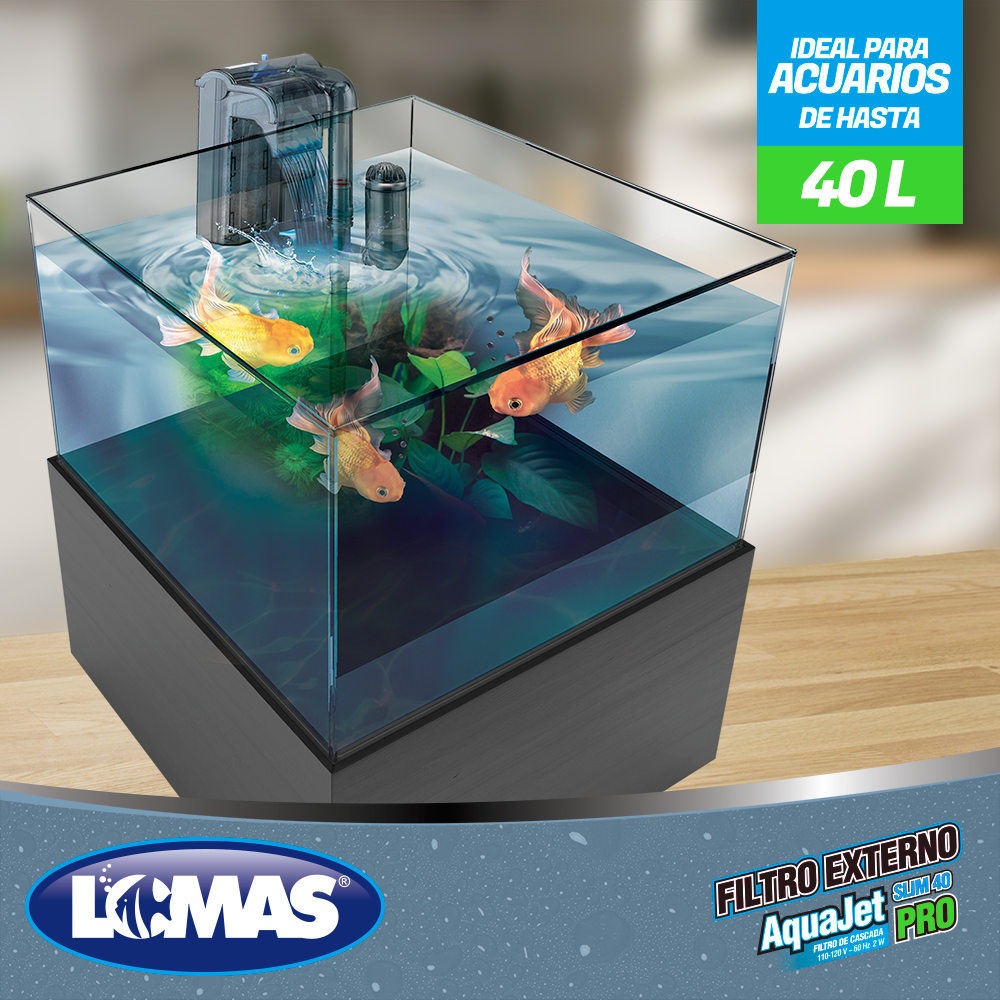 Foto 7 pulgar | Filtro Externo AquaJet Slim 40 Pro Lomas FL8881 color Gris para Pecera o Acuario de Hasta 40 L