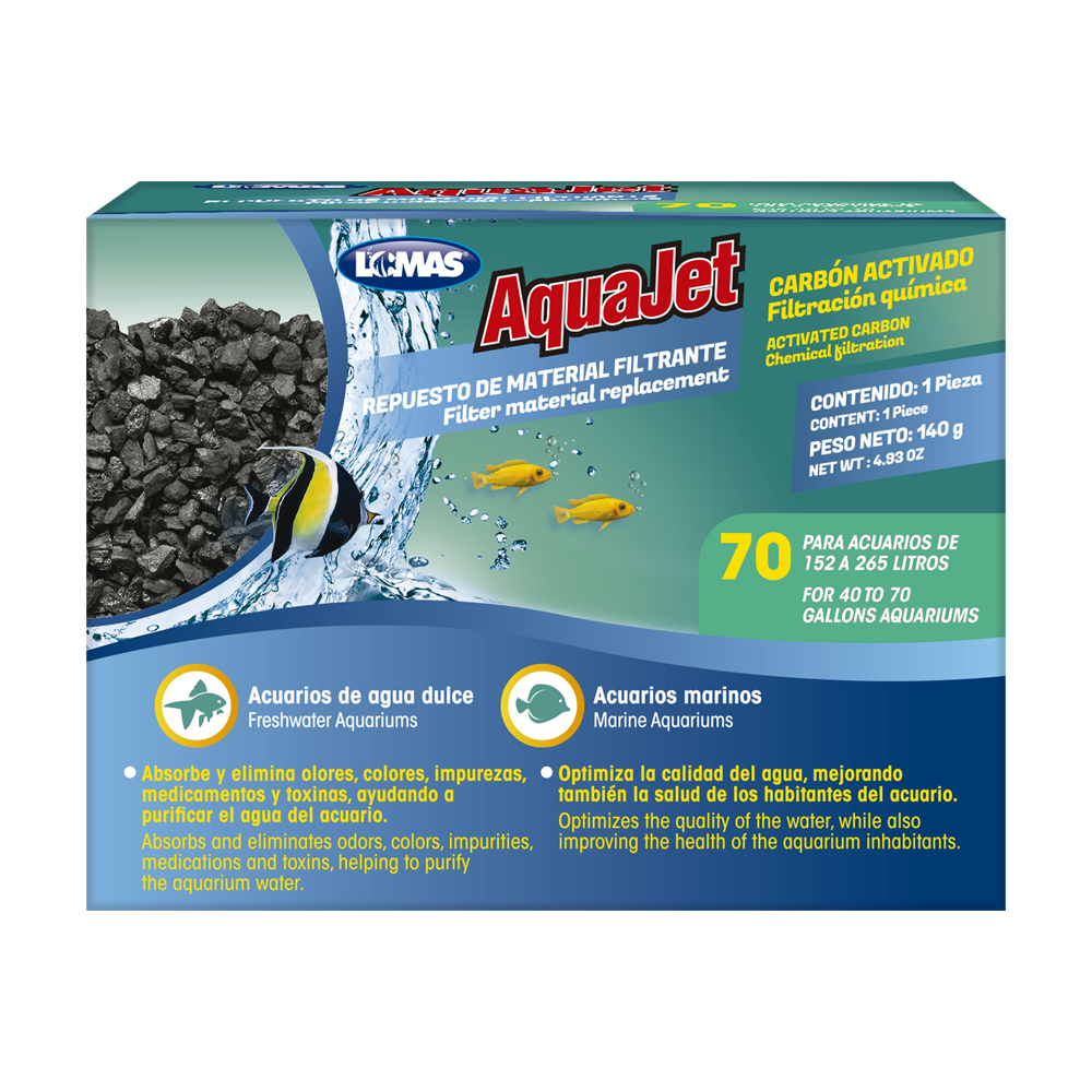 Foto 1 | Lomas Repuesto Carbón Activado Aquajet 70 Para Peceras Y/o Acuarios