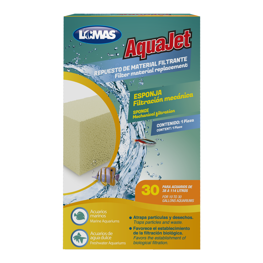 Foto 3 pulgar | Lomas Repuesto de Esponja aquajet 30 Para Peceras Y/o Acuarios