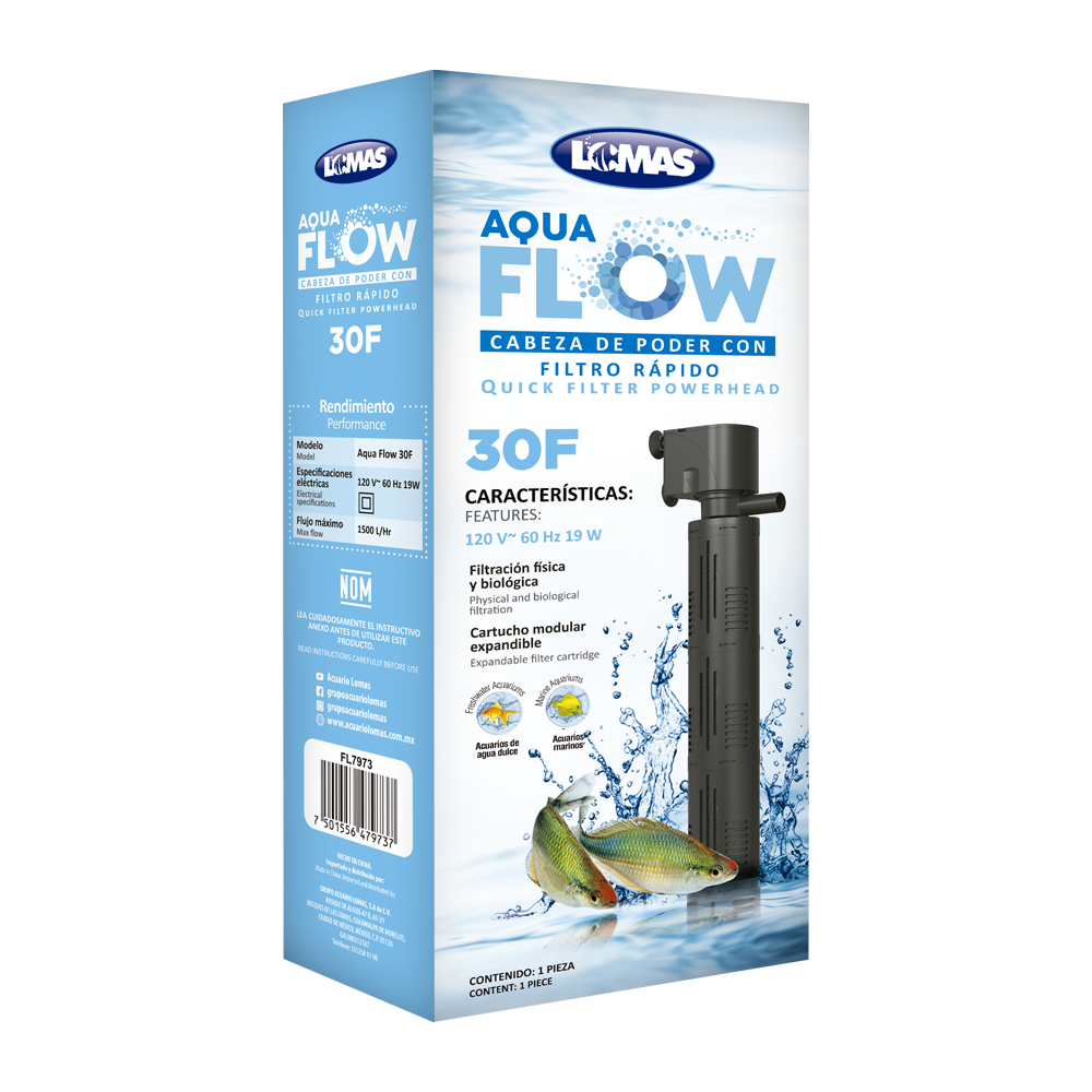 Foto 4 | Lomas Aquaflow 30 Cabeza De Poder Con Filtro Rápido Para Acuarios Y/o Peceras