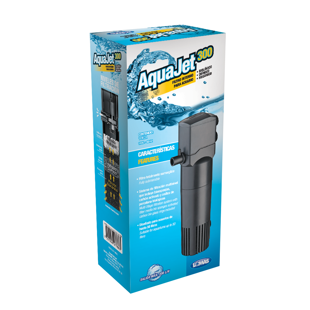 Foto 3 pulgar | Lomas Aquajet 300 Filtro Interno Para Peceras Y/o Acuarios De Hasta 50 Litros