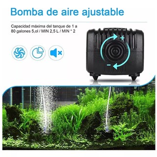 Foto 3 | Bomba De Aire Oxigeno Acuario Para Pecera Eo Safe Imports Esi-12893 Negro