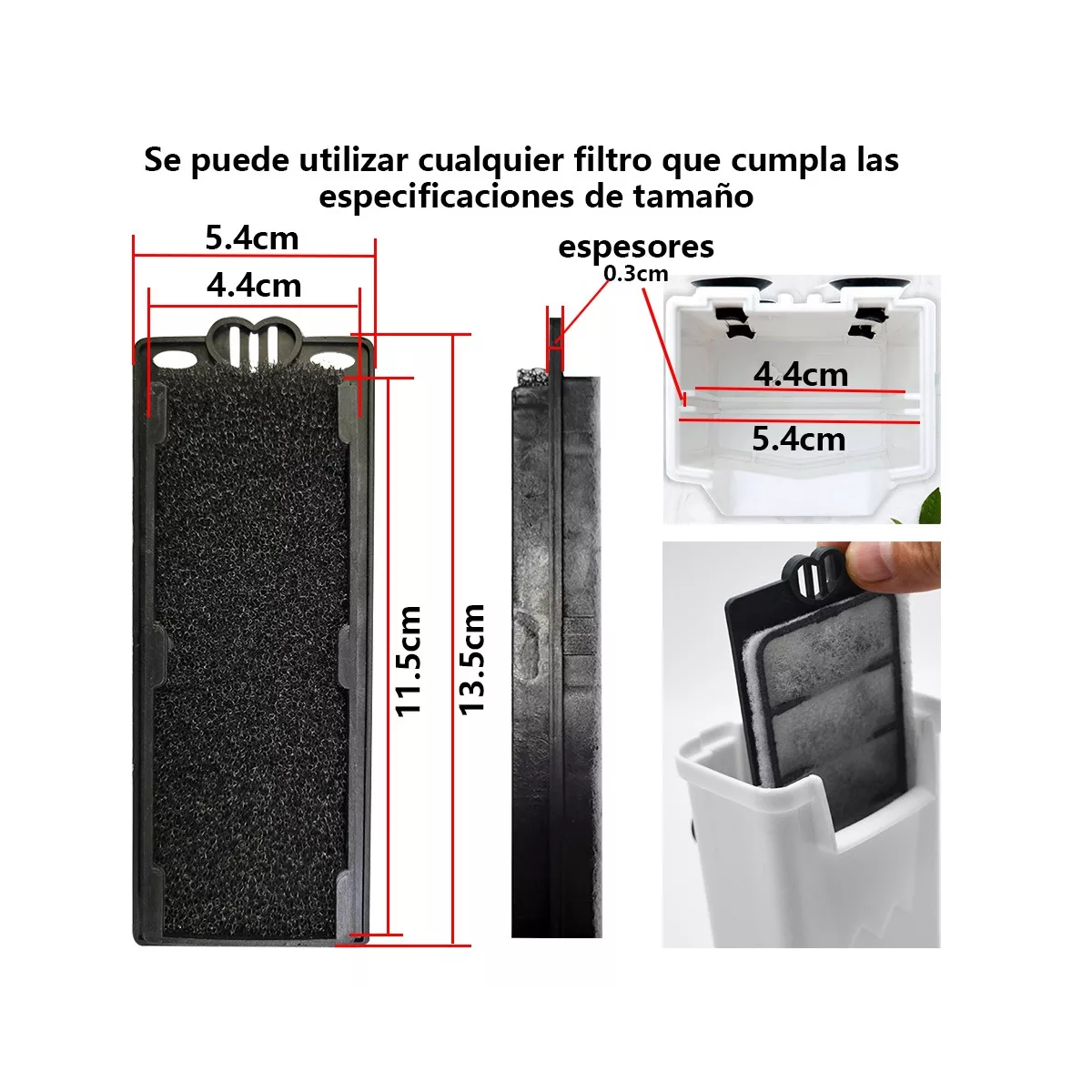 Foto 3 | Cartuchos De Carbón Activado Para Filtro De Pecera Eo Safe Imports Esi-15308 Gris