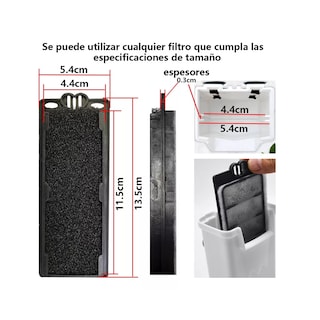 Foto 3 | Cartuchos De Carbón Activado Para Filtro De Pecera Eo Safe Imports Esi-15308 Gris