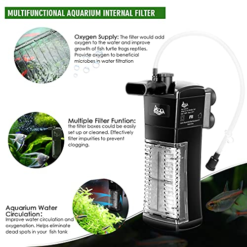 Foto 5 pulgar | Filtro Interno Para Acuarios Aqqa, Sumergible, Potencia 8,5 W, 650 L/h - Venta Internacional.