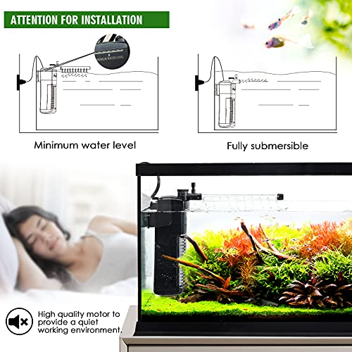 Foto 6 pulgar | Filtro Interno Para Acuarios Aqqa, Sumergible, Potencia 8,5 W, 650 L/h - Venta Internacional.