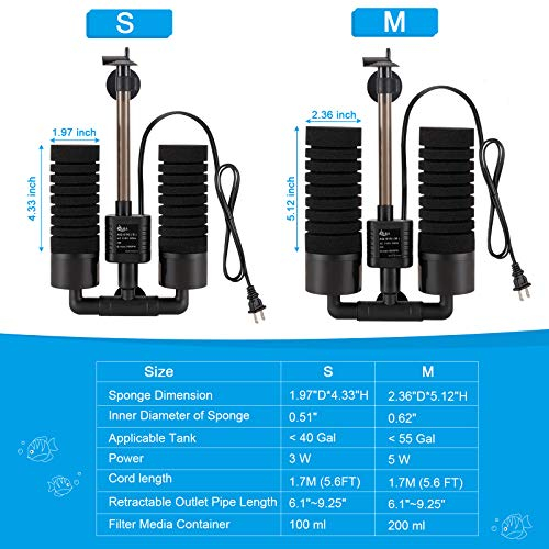 Foto 5 | Filtro De Esponja Para Acuarios Aqqa Power Driven Double Biochemical - Venta Internacional.