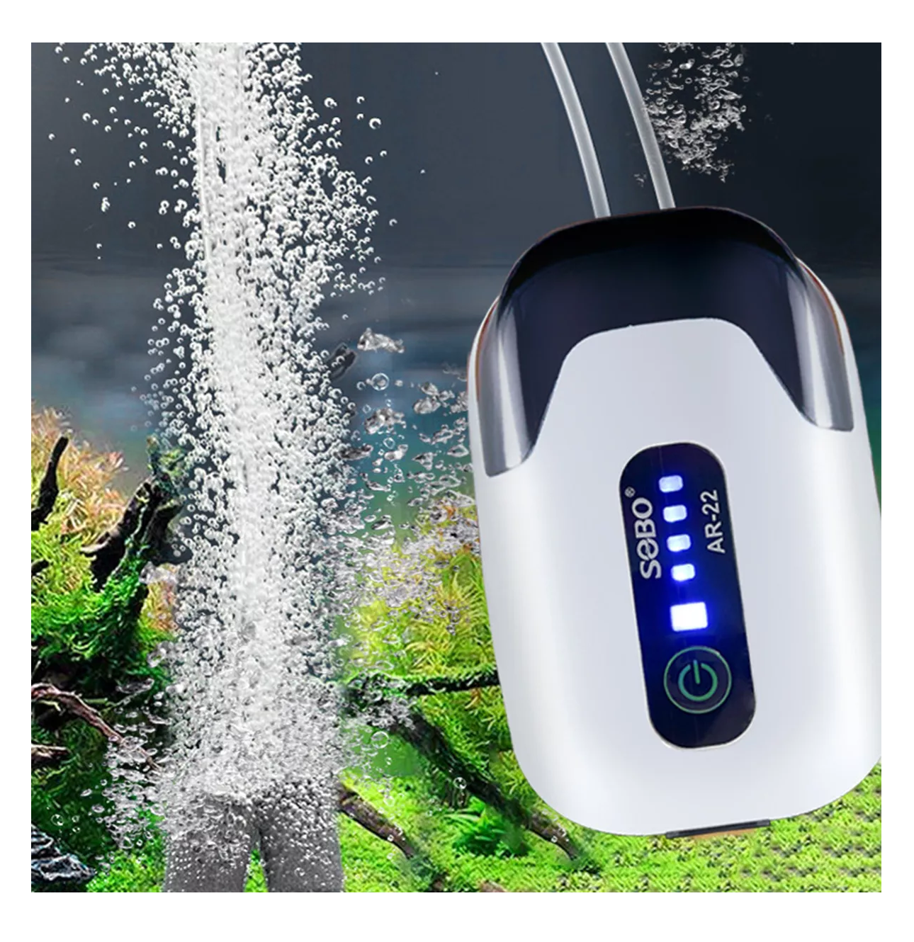 Foto 4 pulgar | Oxigenador Lab.G Recargable USB de Doble Salida para Pecera