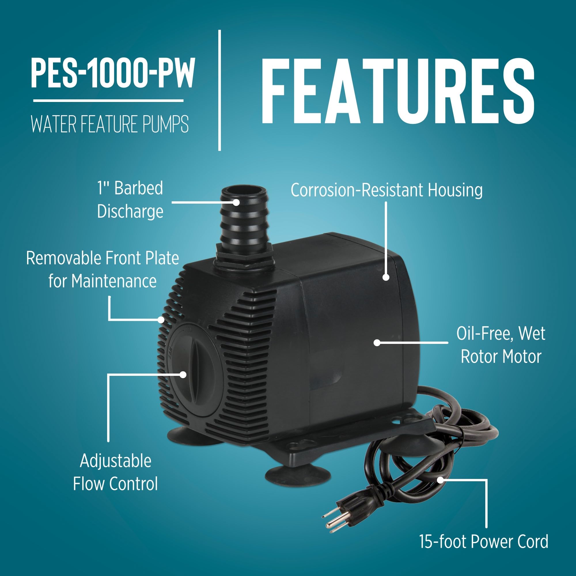Foto 5 pulgar | Bomba Para Fuente O Estanque Little Giant Pes-1000-pw 115v 1150gph - Venta Internacional.