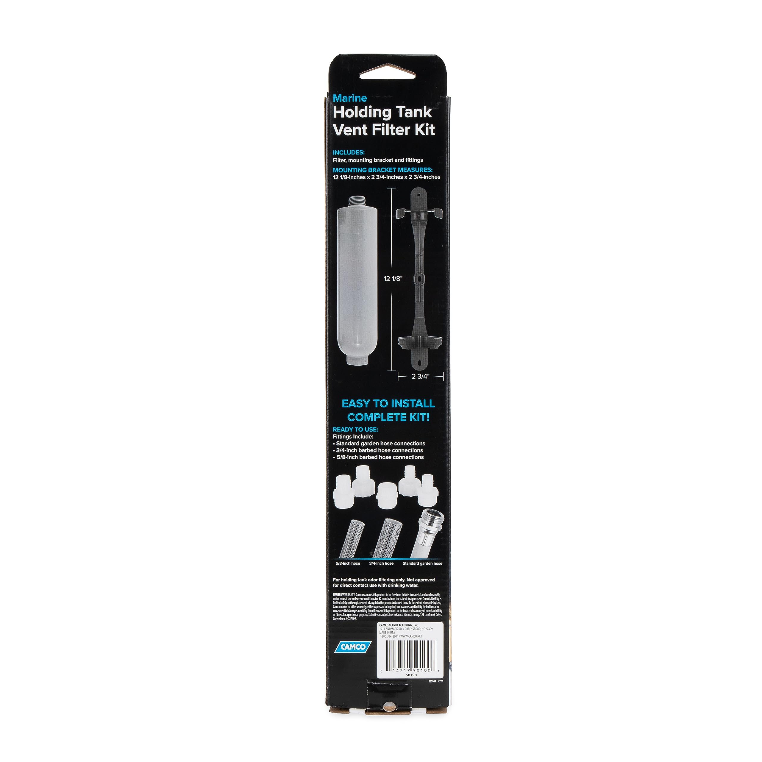 Foto 4 pulgar | Kit De Filtros De Ventilación Para Tanques De Almacenamiento Marino Camco Easy Install, Gris - Venta Internacional.