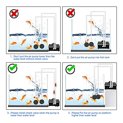 Foto 4 | Bomba De Aire Para Acuario Lychee 254gph, 8 W, 4 Salidas, Para Peces T De 1135 Litros - Venta Internacional.
