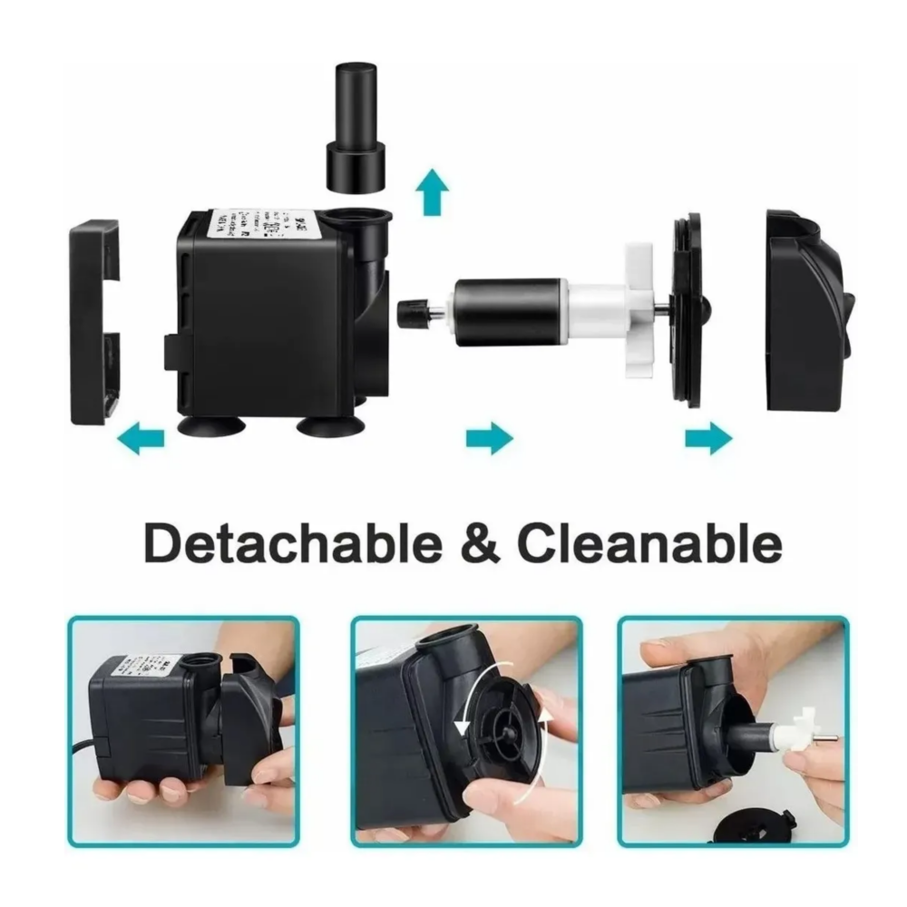 Foto 4 pulgar | Bomba De Agua Mini Pecera Belug, Negro