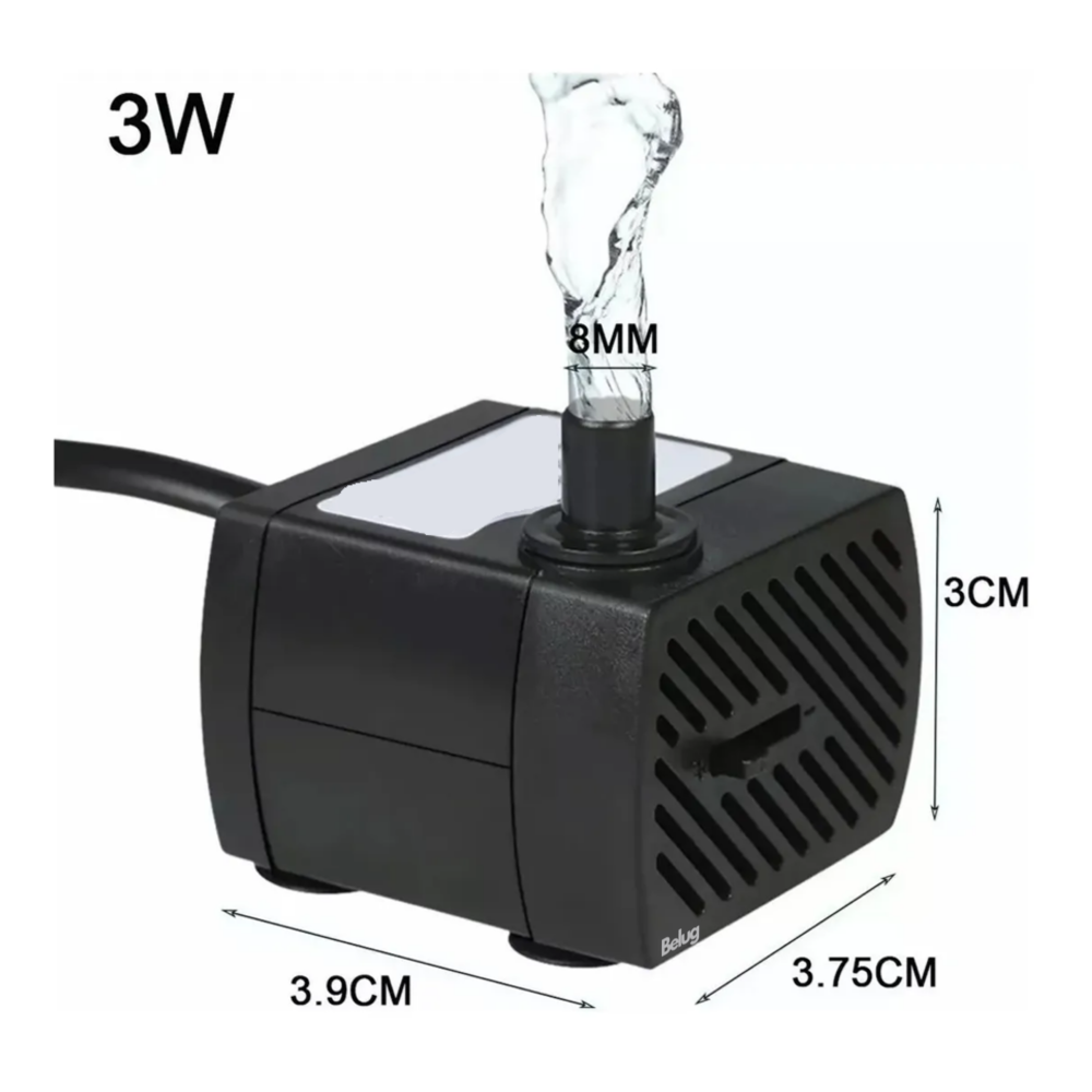 Foto 5 | Bomba De Agua Mini Pecera Belug, Negro