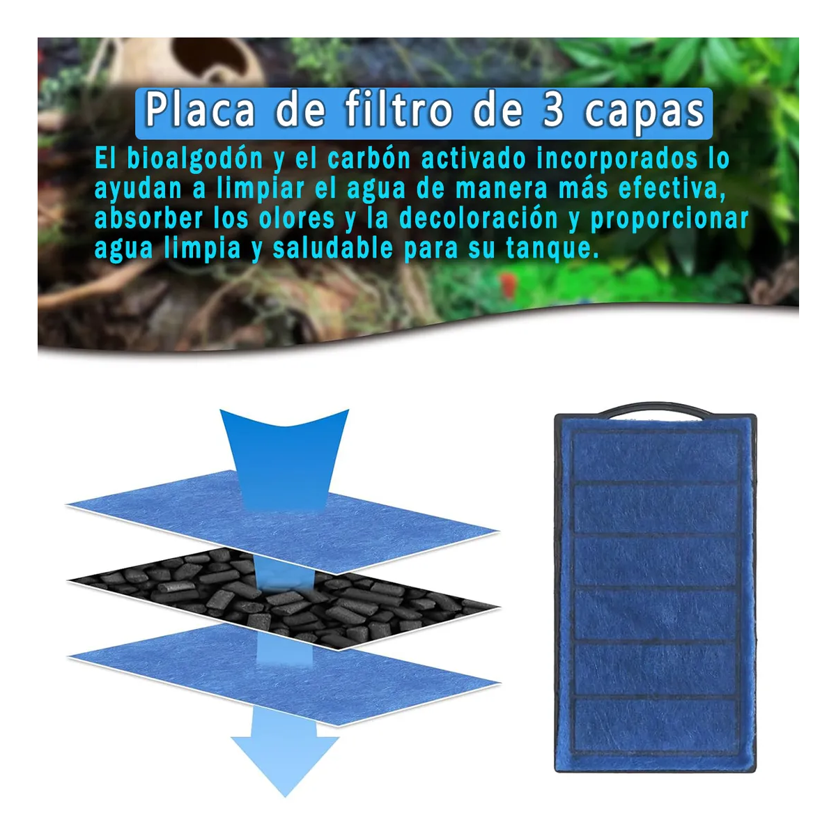 Foto 4 pulgar | Filtros Para Peceras Lab.gacuario Blanco 3pz