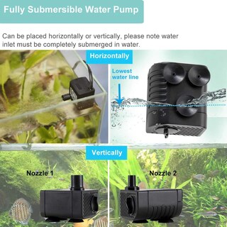 Foto 4 | Bomba Lab.g De Agua Mini Pecera Negro