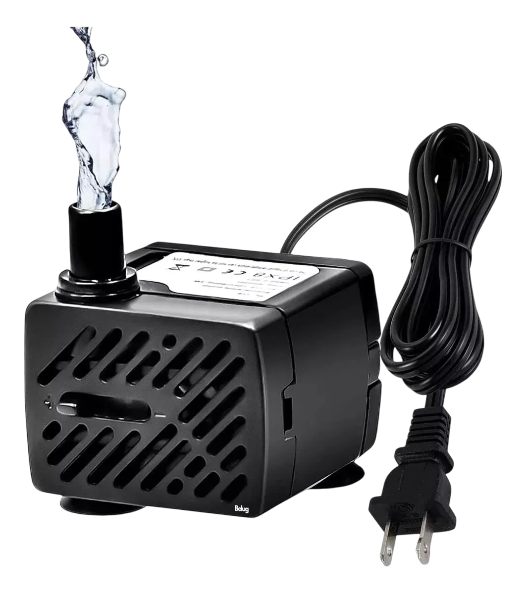 Bomba Belug De Agua Mini Pecera Negro $449