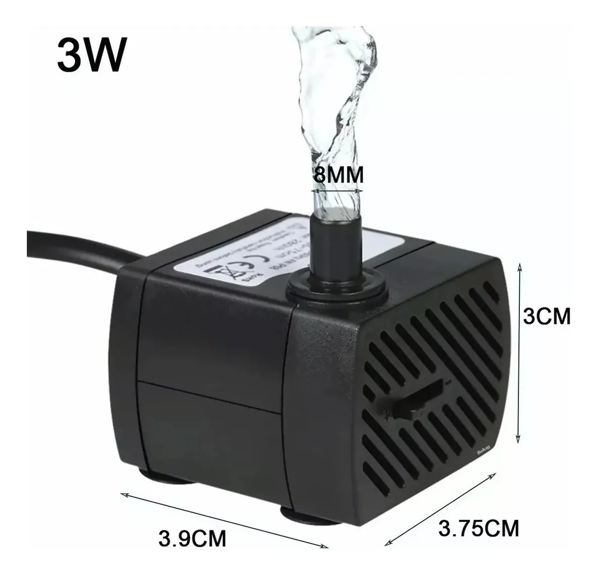 Foto 3 pulgar | Bomba Belug De Agua Mini Pecera Negro