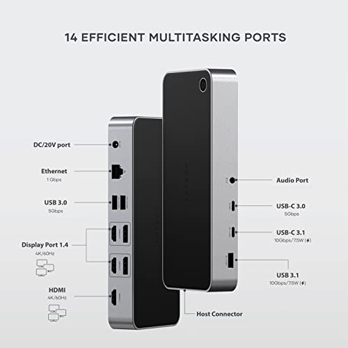 Foto 3 pulgar | Venta Internacional - Estación De Acoplamiento Satechi Triple 4k Usb C 13 En 1 Con Pd De 100 W