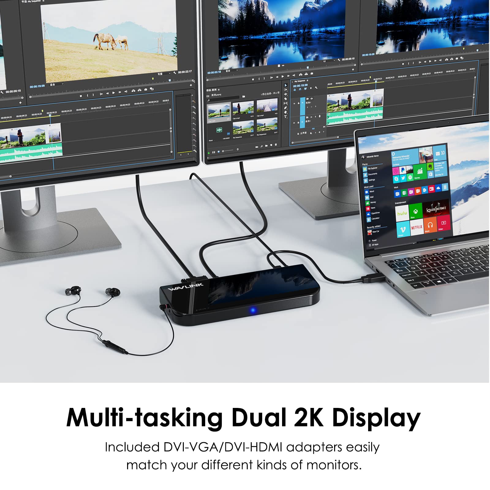 Foto 6 pulgar | Venta Internacional - Estación De Acoplamiento Wavlink Usb Para Portátil Con Dos Monitores Hdmi Mac/wi