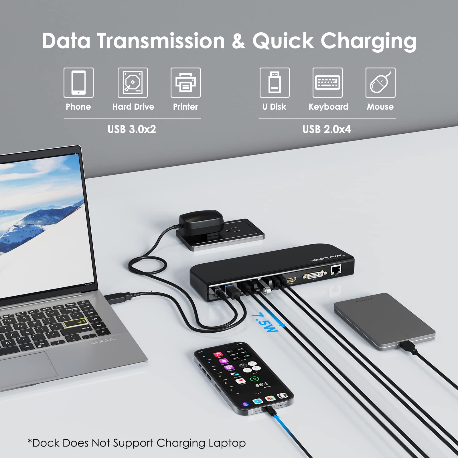 Foto 7 pulgar | Venta Internacional - Estación De Acoplamiento Wavlink Usb Para Portátil Con Dos Monitores Hdmi Mac/wi