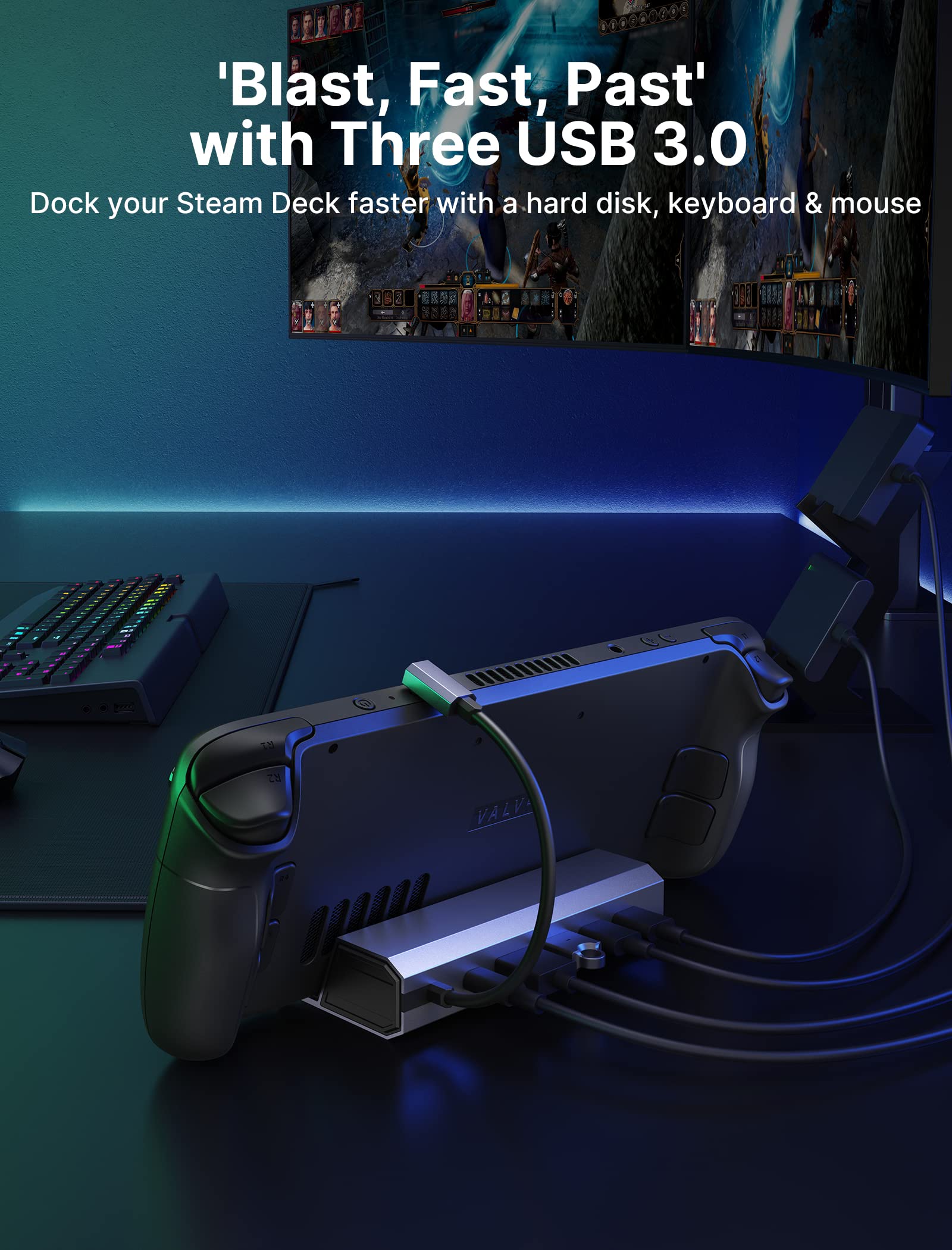 Foto 5 pulgar | Estación de Acoplamiento Jsaux para Steam Deck/rog Ally 4k Hdmi 6 en 1 - Venta Internacional