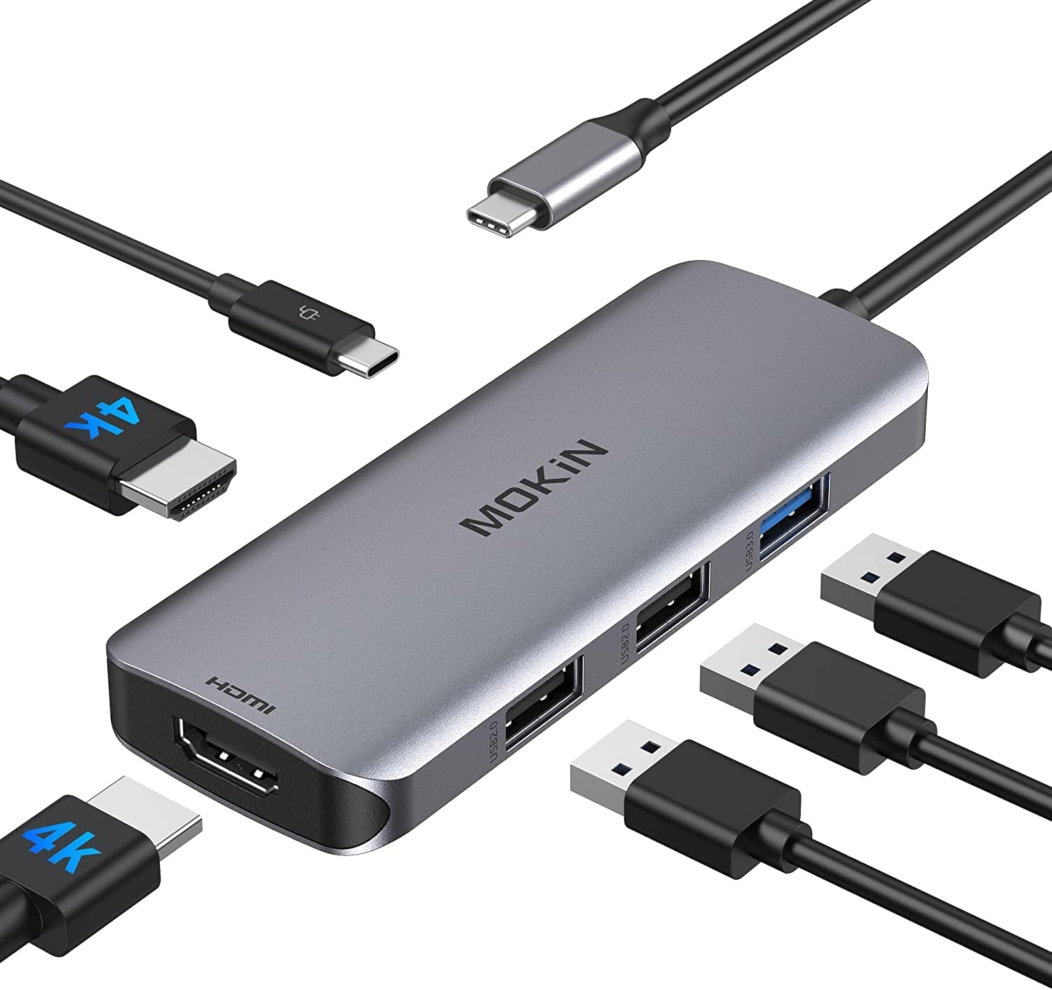 Foto 2 pulgar | Estación De Acoplamiento Usb C, Adaptador Hdmi Dual Mokin Para Windows - Venta Internacional.