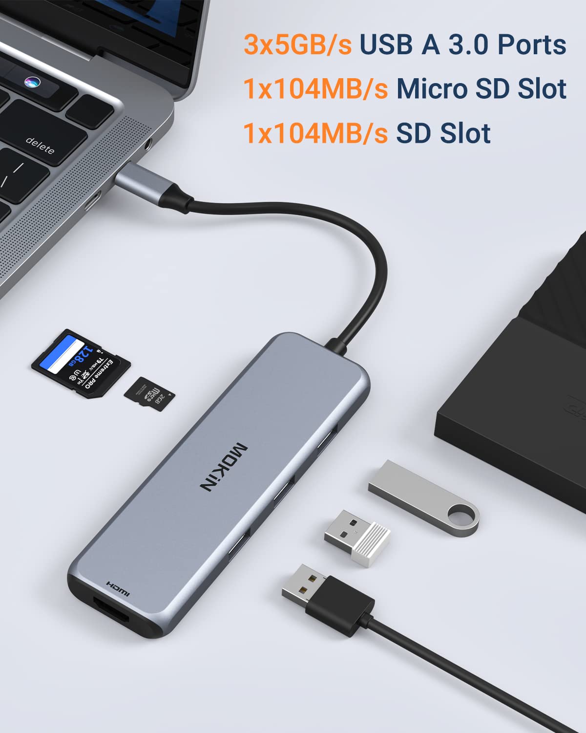 Foto 6 pulgar | Estación De Acoplamiento Usb C Mokin Dual Displayport Hdmi 9 En 1 - Venta Internacional.