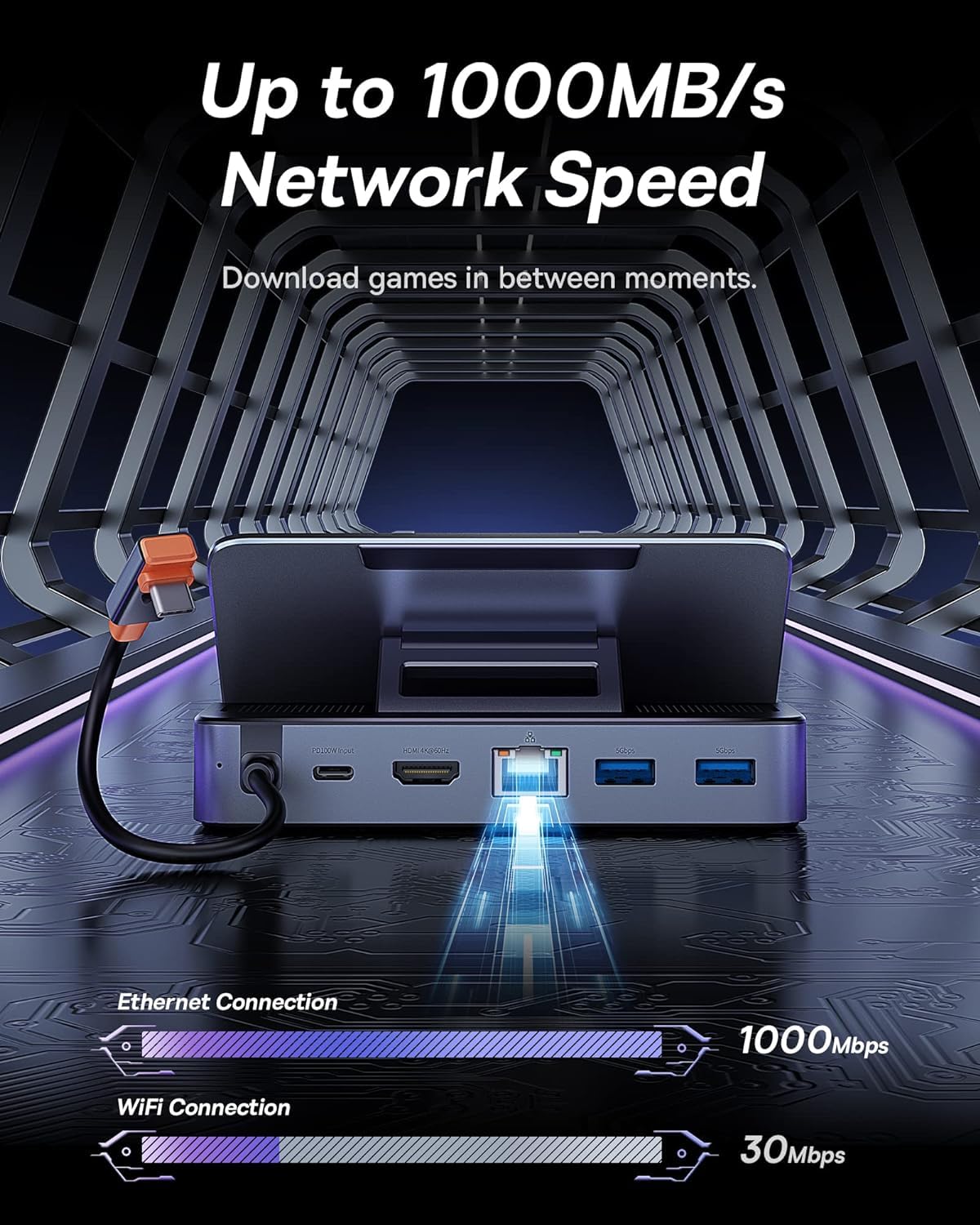 Foto 5 | Estación De Acoplamiento Baseus Gamex 6 En 1 Para Steam Deck - Venta Internacional.