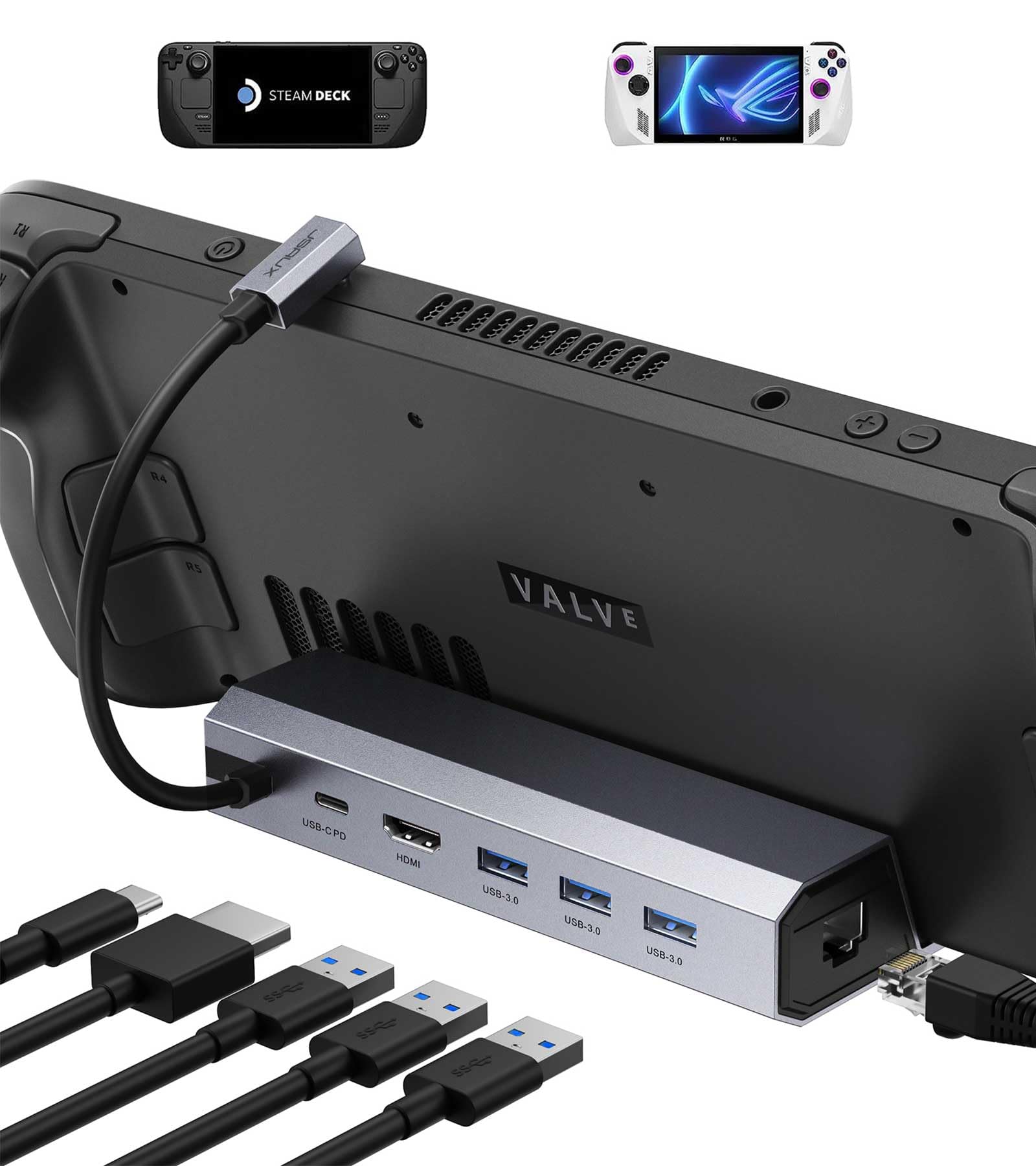 Estación De Acoplamiento Jsaux 6 En 1 Para Steam Deck Con Hdmi 4k @60hz - Venta Internacional.