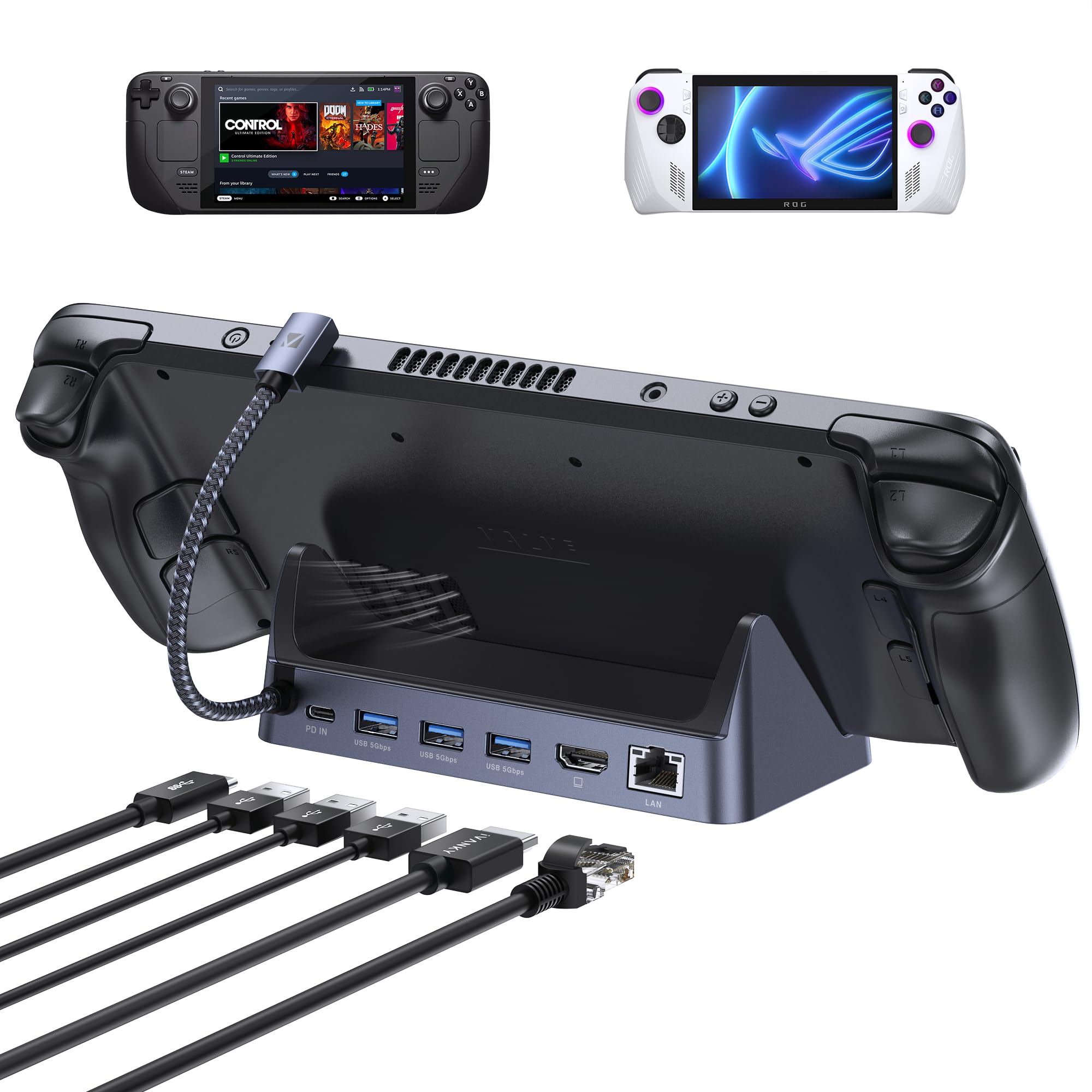 Estación De Acoplamiento Ivanky Steam Deck Dock 6 En 1 Hdmi 4k @60hz - Venta Internacional.