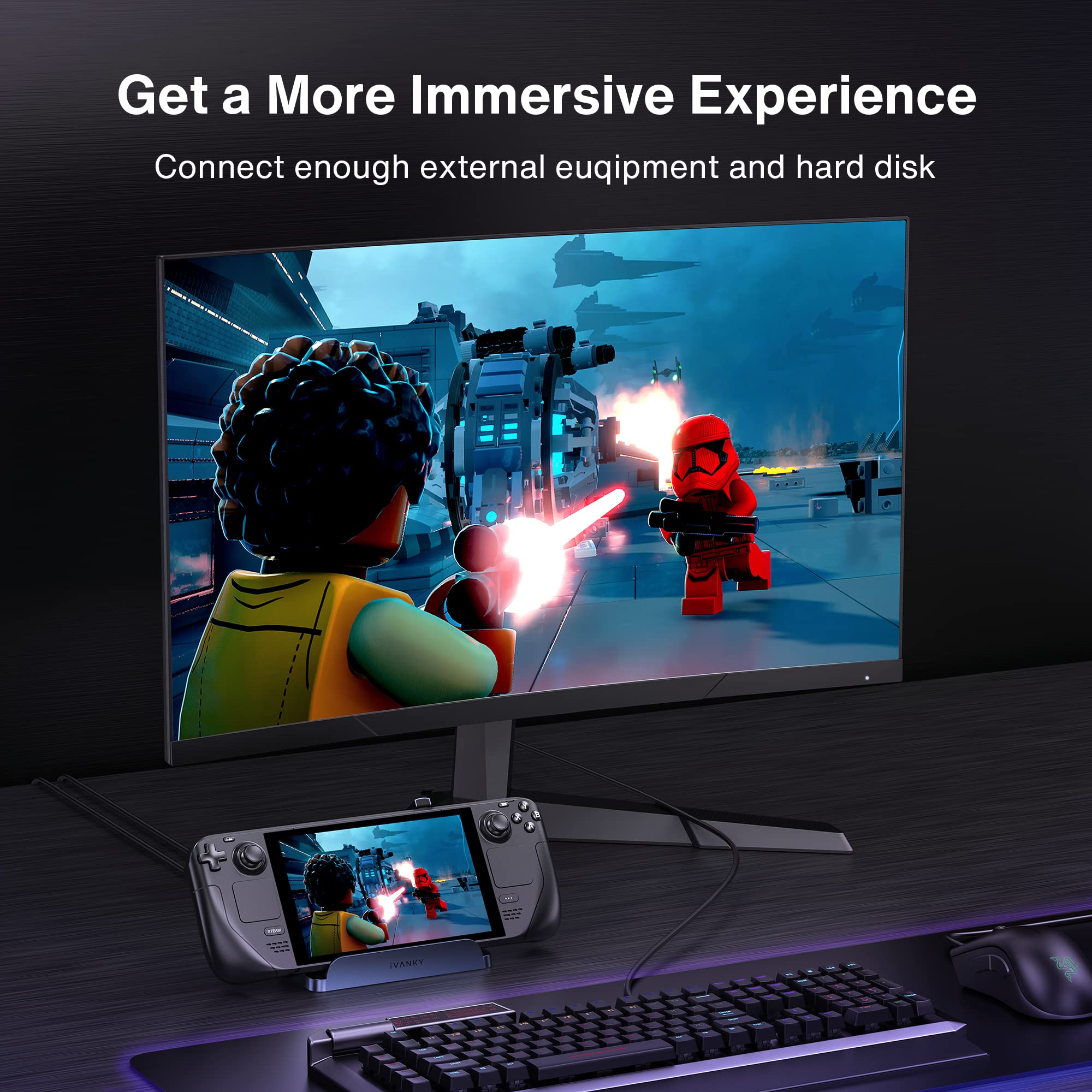 Foto 6 pulgar | Estación De Acoplamiento Ivanky Steam Deck Dock 6 En 1 Hdmi 4k @60hz - Venta Internacional.
