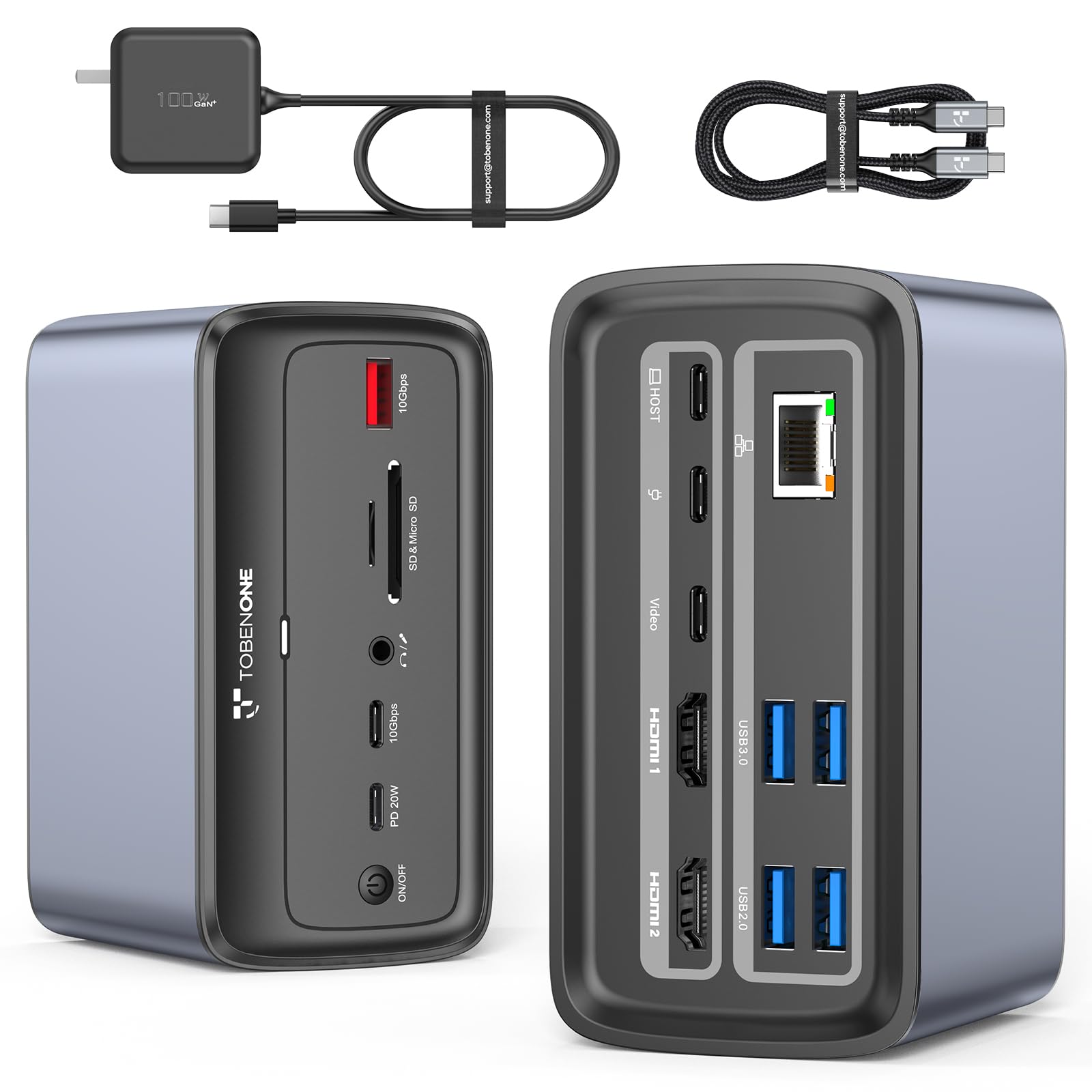 Estación De Acoplamiento Usb C Para Pantalla Triple 4k Tobenone Uds038 - Venta Internacional.