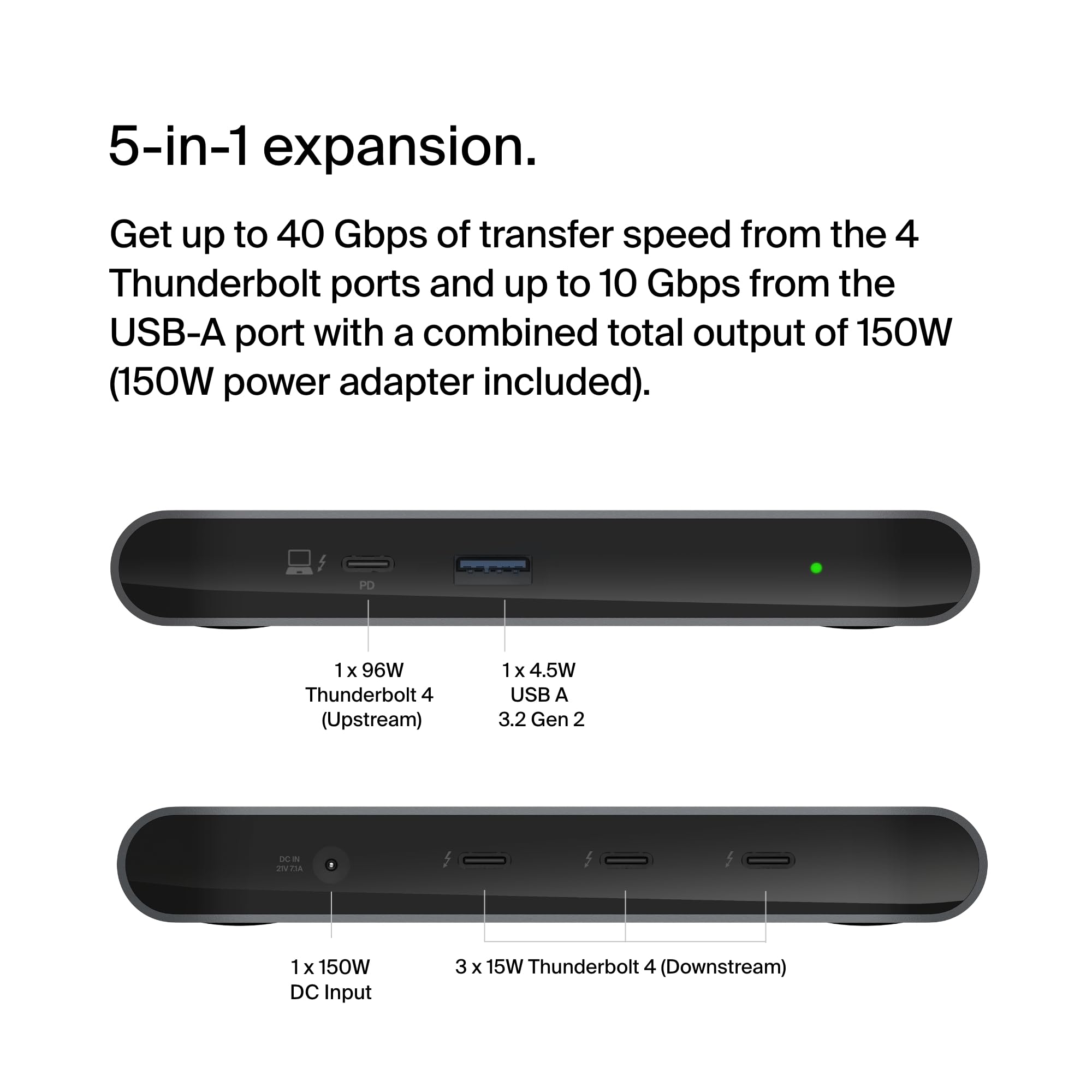 Foto 2 | Estación De Acoplamiento Belkin Connect Thunderbolt 4 5 En 1 Usb-c 96 W - Venta Internacional.