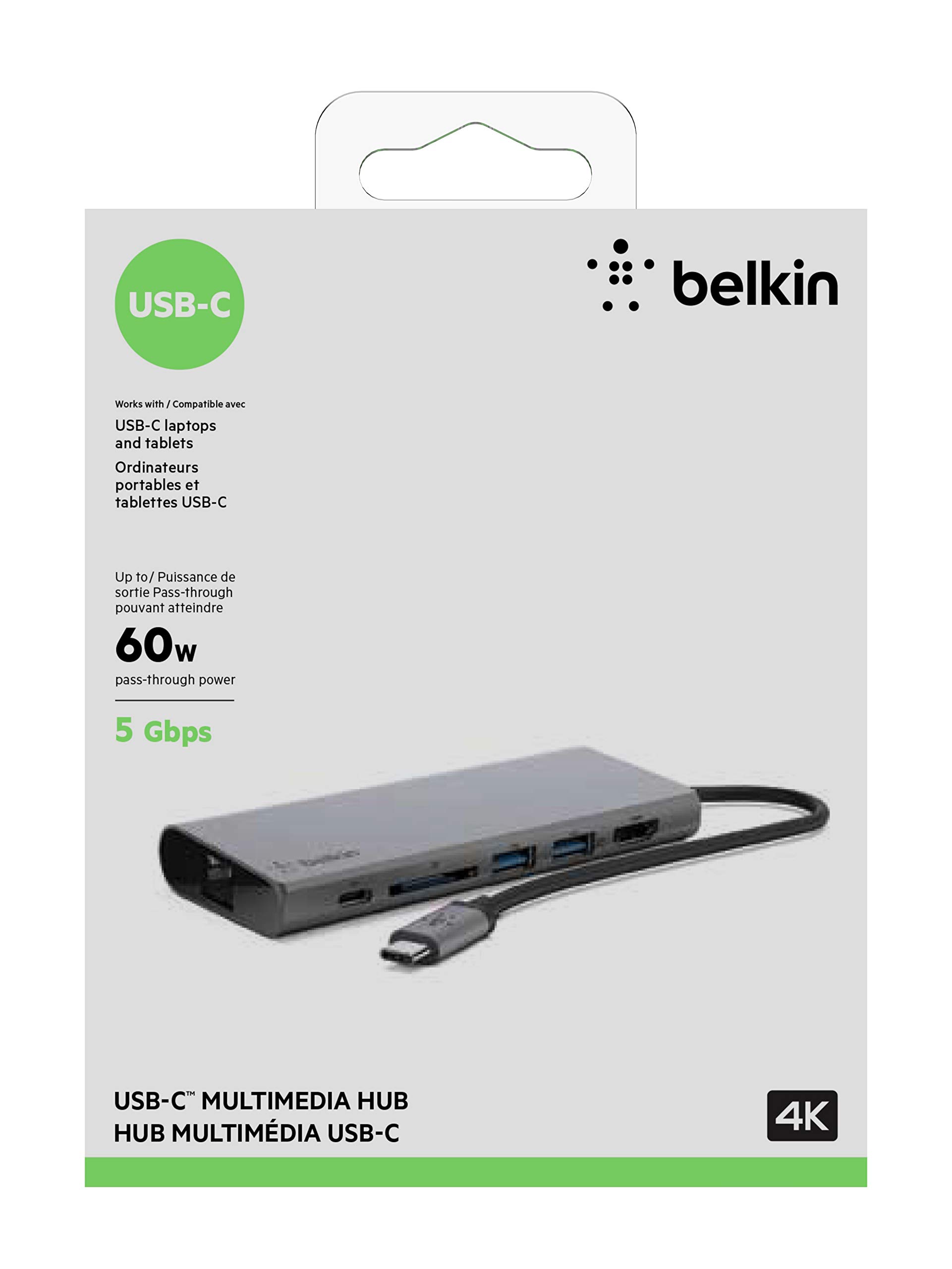 Foto 6 | Hub Usb-c Estación De Acoplamiento Multipuerto 5 En 1 De Belkin De 60 W - Venta Internacional.