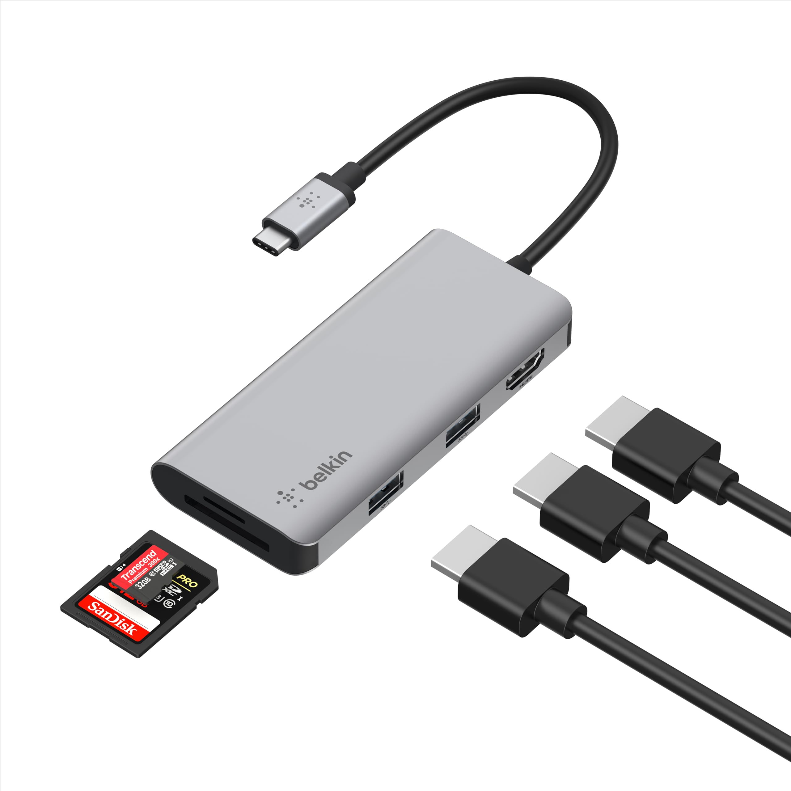 Foto 2 pulgar | Estación De Acoplamiento Multipuerto 5 En 1 Con Hub Usb-c De Belkin Con Hdmi 4k - Venta Internacional.