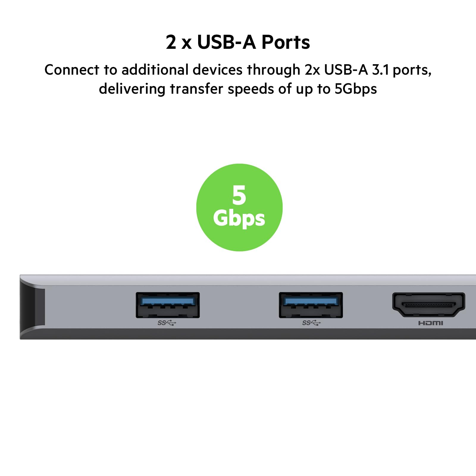 Foto 8 pulgar | Estación De Acoplamiento Multipuerto 5 En 1 Con Hub Usb-c De Belkin Con Hdmi 4k - Venta Internacional.