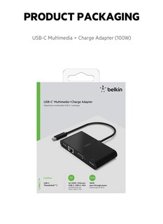 Foto 6 | Estación De Acoplamiento Multipuerto 5 En 1 De Belkin Con Hub Usb C De 1000 W - Venta Internacional.