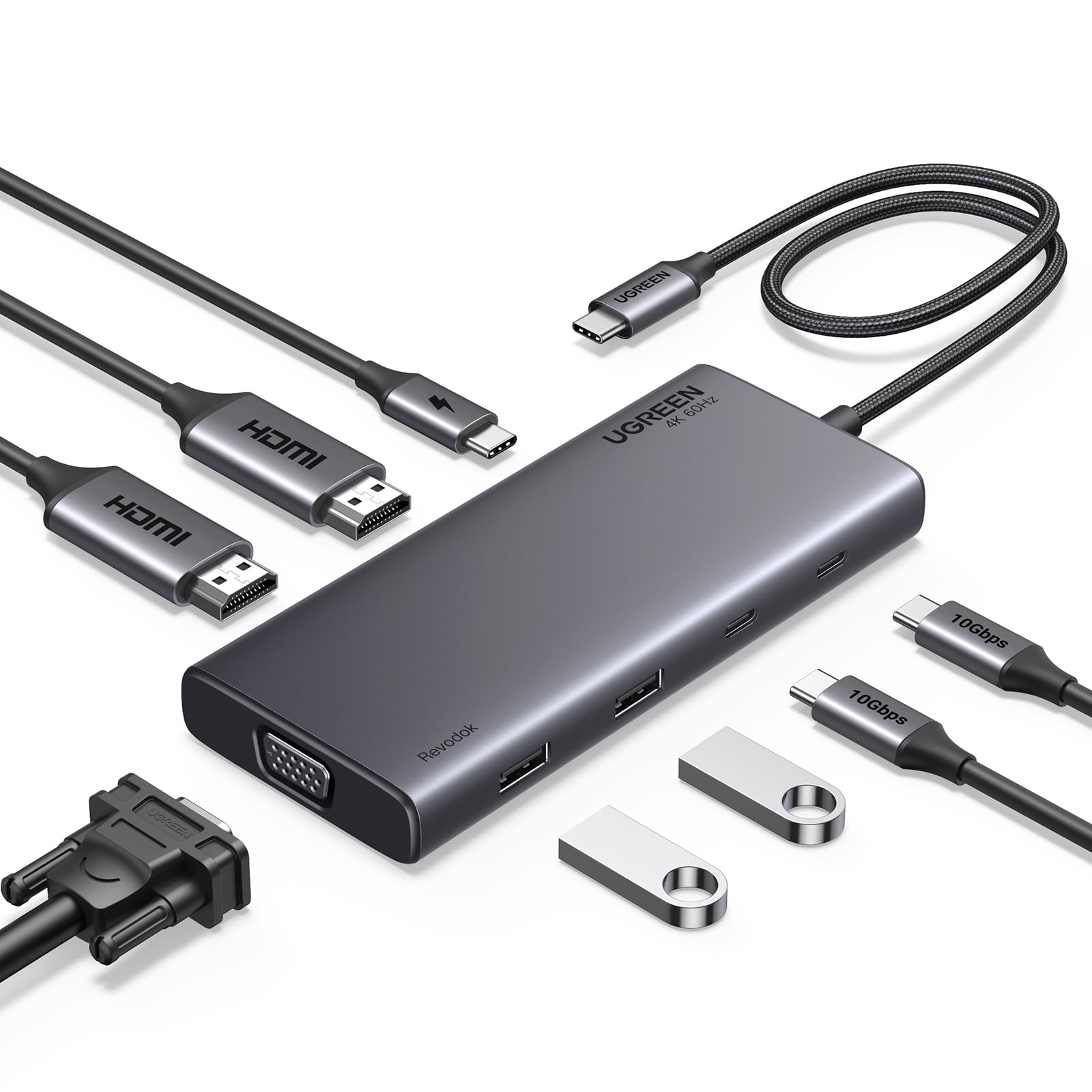Foto 1 | Hub Usb C Ugreen Revodok 8 En 1 Con Triple Pantalla, 10 Gbps - Venta Internacional.
