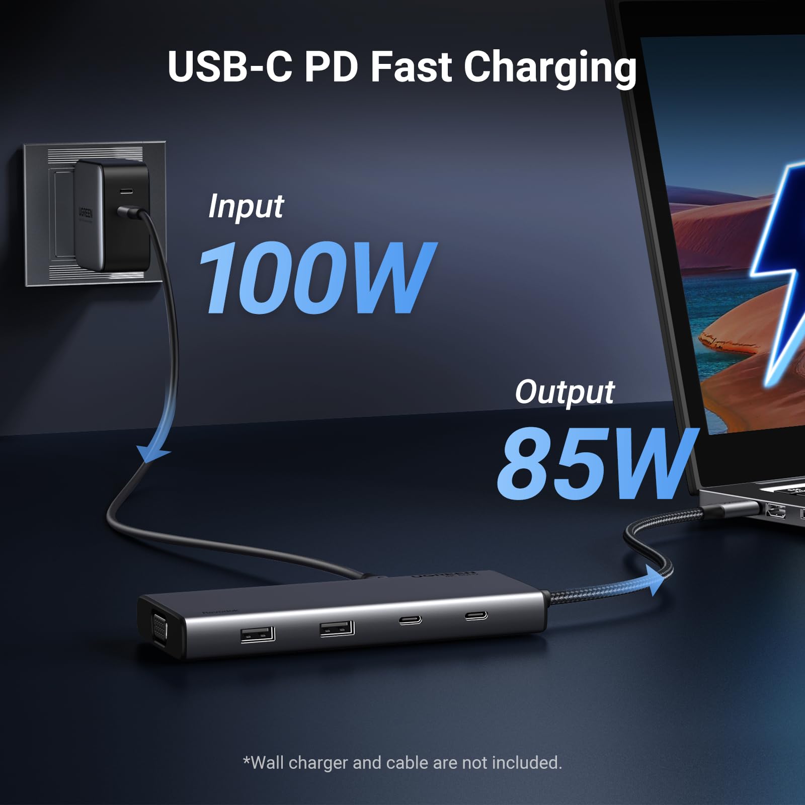 Foto 8 pulgar | Hub Usb C Ugreen Revodok 8 En 1 Con Triple Pantalla, 10 Gbps - Venta Internacional.