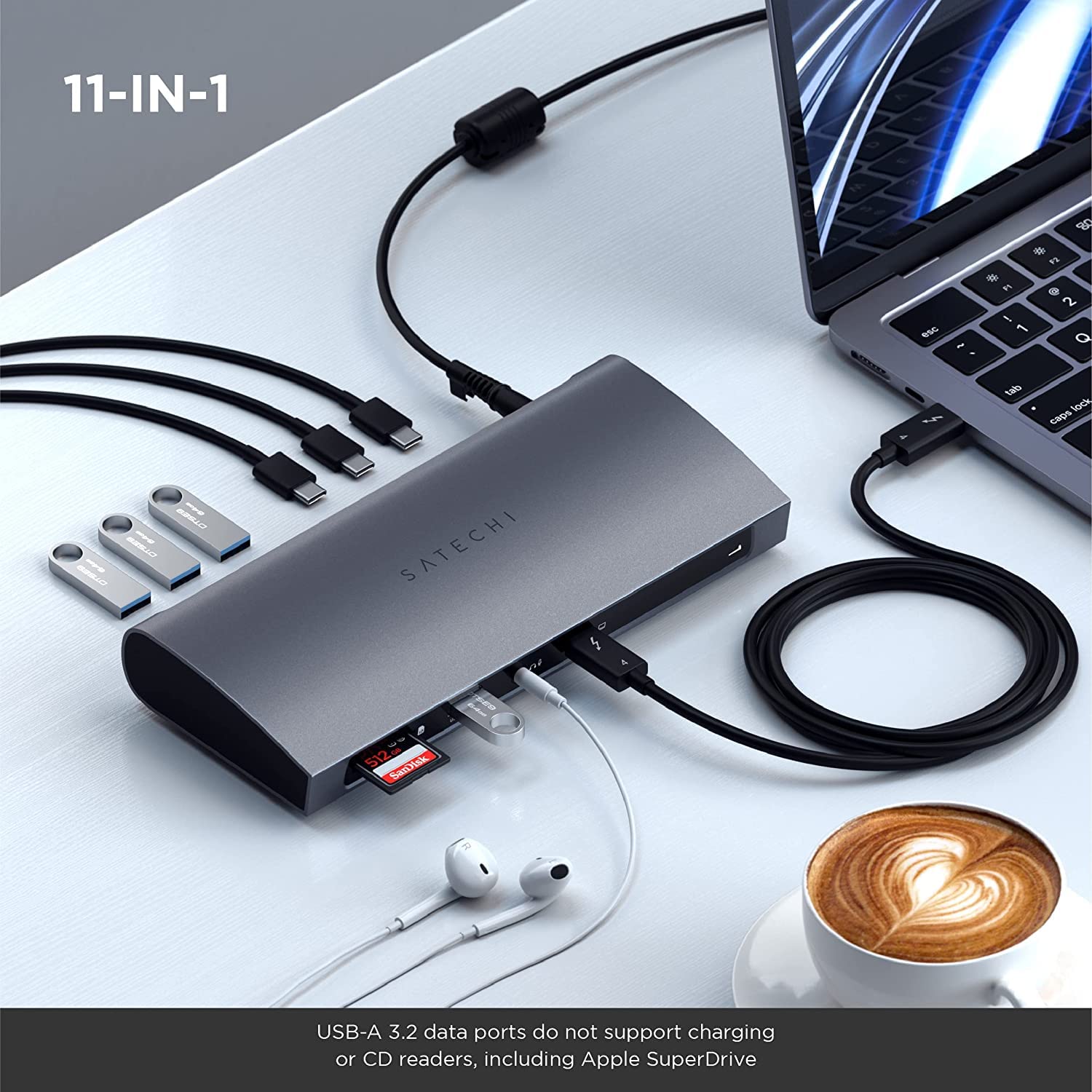 Foto 6 pulgar | Estación De Acoplamiento Satechi Thunderbolt 4 12 En 1 Usb-c Hub 96 W - Venta Internacional.