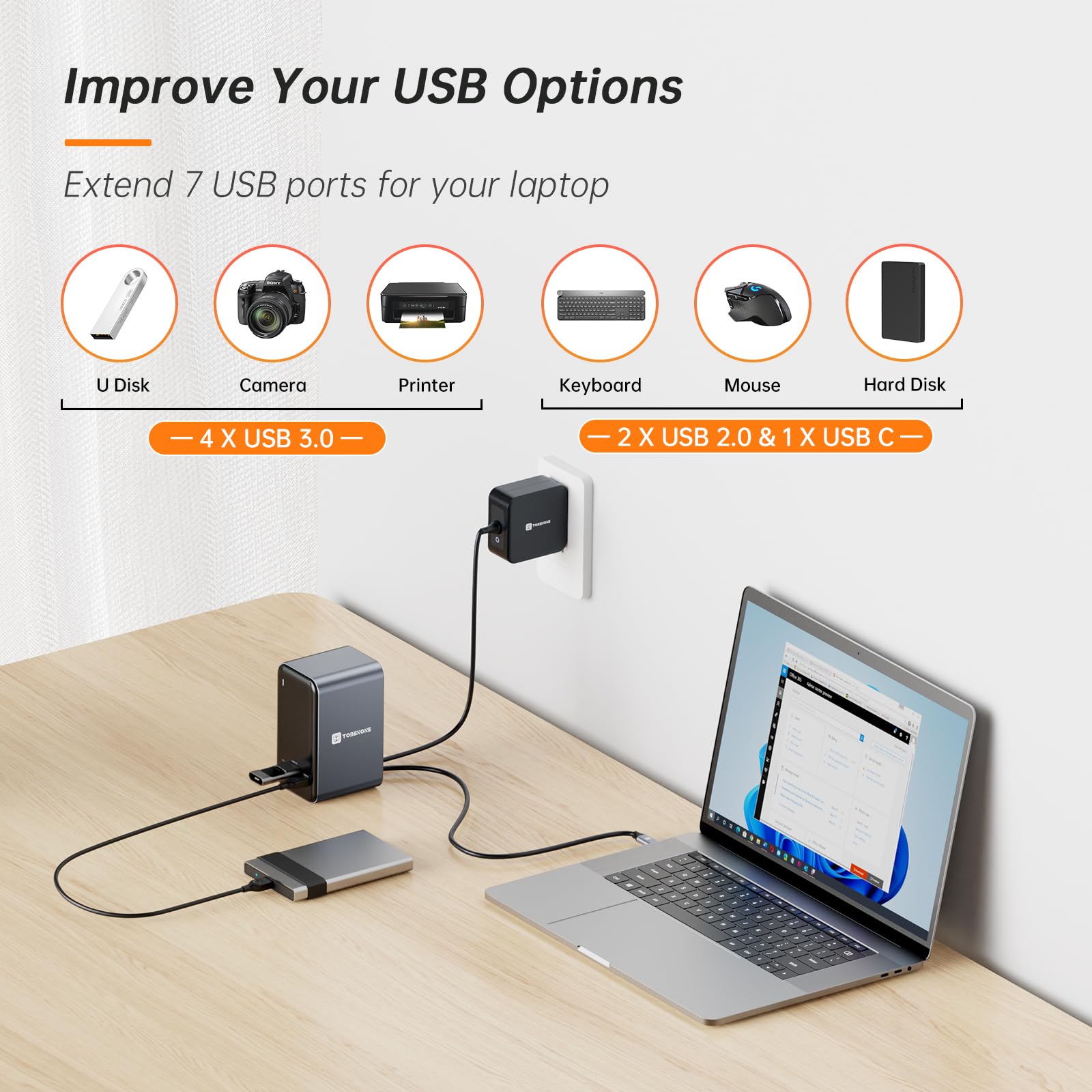 Foto 5 pulgar | Estación De Acoplamiento Usb C Para Doble Monitor Tobenone 15 En 1 Con 100 W - Venta Internacional.