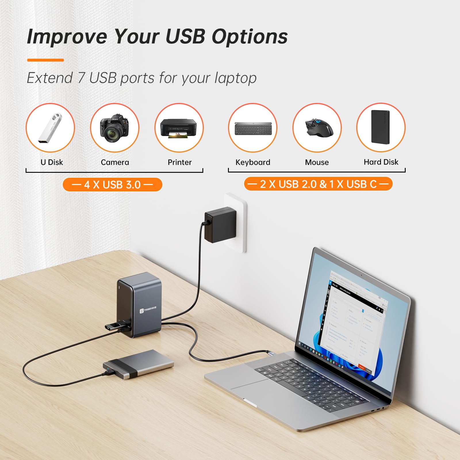 Foto 5 pulgar | Estación De Acoplamiento Usb C Para Portátil Tobenone, Doble Monitor 15 En 1 - Venta Internacional.