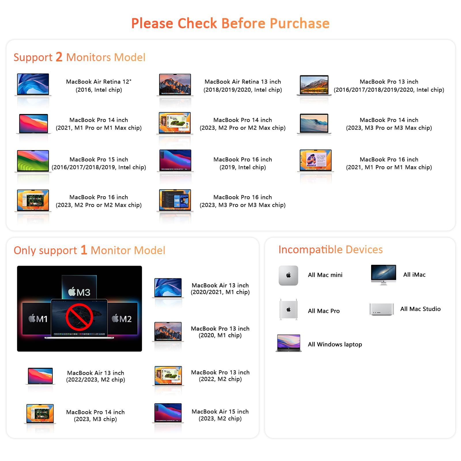 Foto 6 | Estación De Acoplamiento Usb C Con Doble Monitor Para Macbook Pro/air - Venta Internacional.