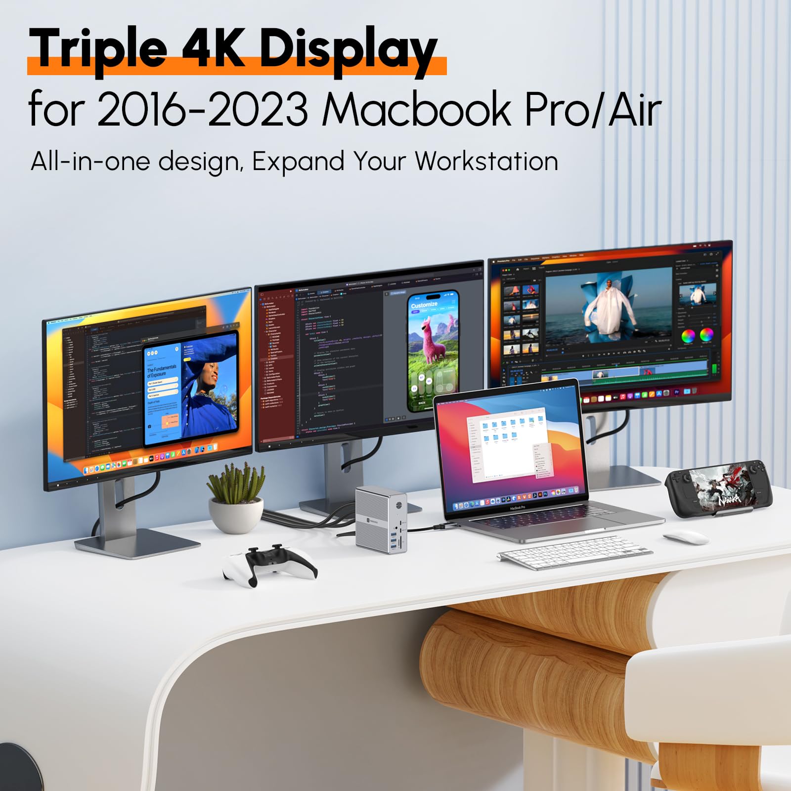 Foto 4 pulgar | Estación De Acoplamiento Tobenone Tobenone Displaylink Triple 4k - Venta Internacional.