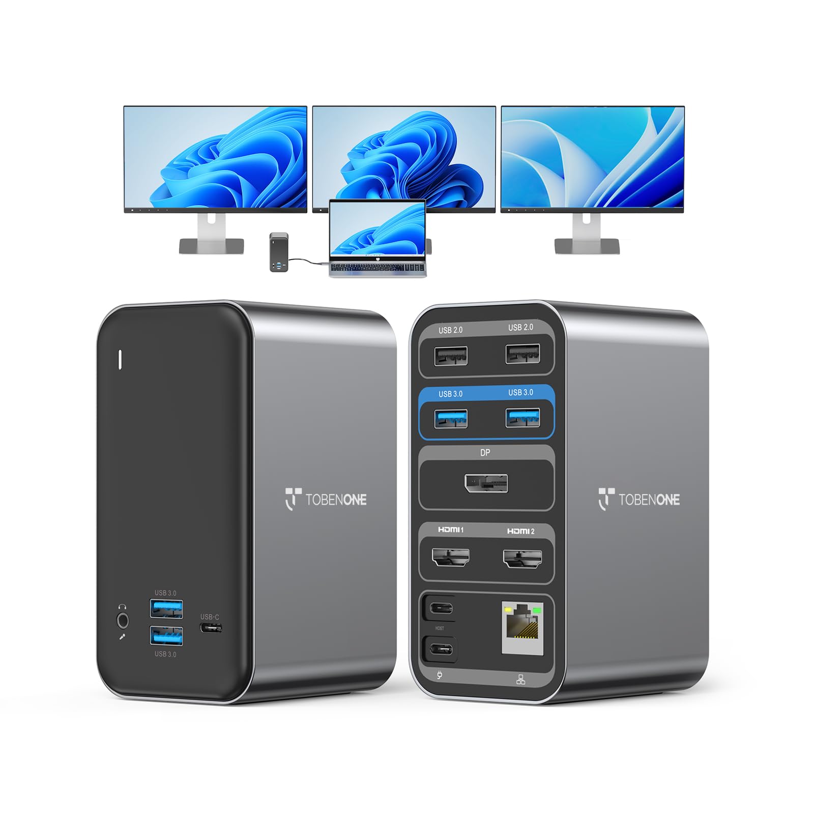 Foto 1 | Estación de Acoplamiento Tobenone para 3 Monitores 100 W de Potencia - Venta Internacional