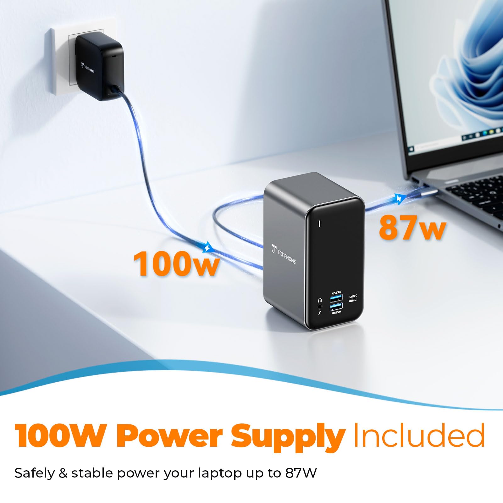 Foto 5 | Estación de Acoplamiento Tobenone para 3 Monitores 100 W de Potencia - Venta Internacional