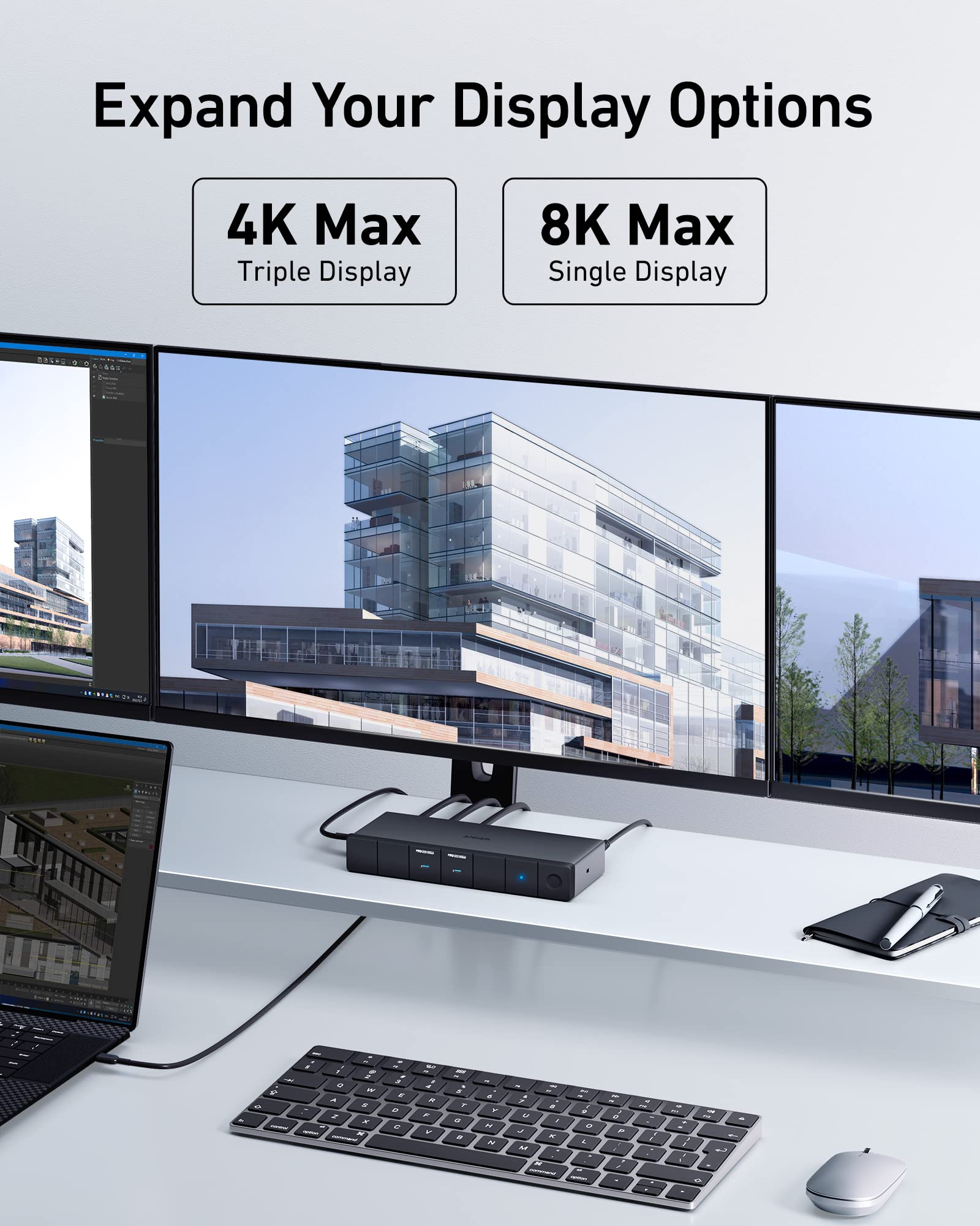 Foto 6 pulgar | Estación De Acoplamiento Anker 568 Usb-c (11 En 1, Usb4) 100 W Gris - Venta Internacional.